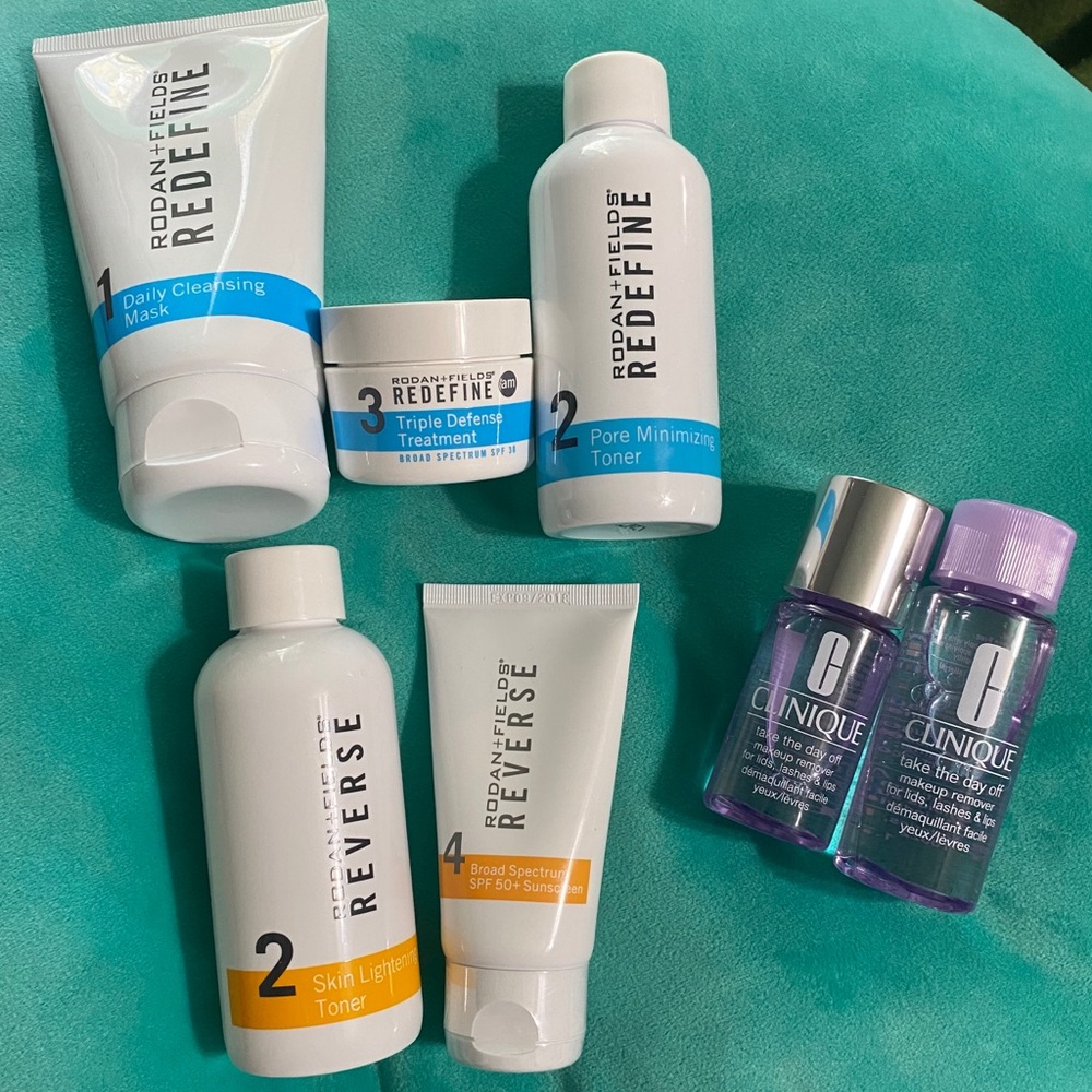 Variety of barely used some new facial products